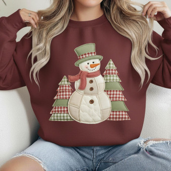 Patchwork Snowman Tee