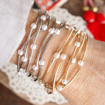 Pearls and Tubes Bracelet