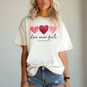 Love Never Fails  tee