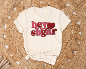 HEY SUGAR Chenille  Patch Shirt