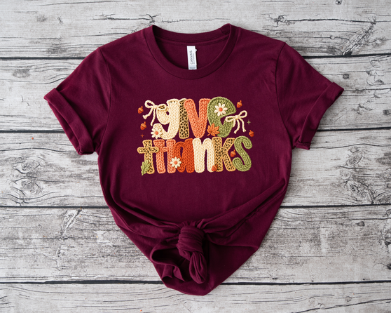 Give Thanks Yarn Tee