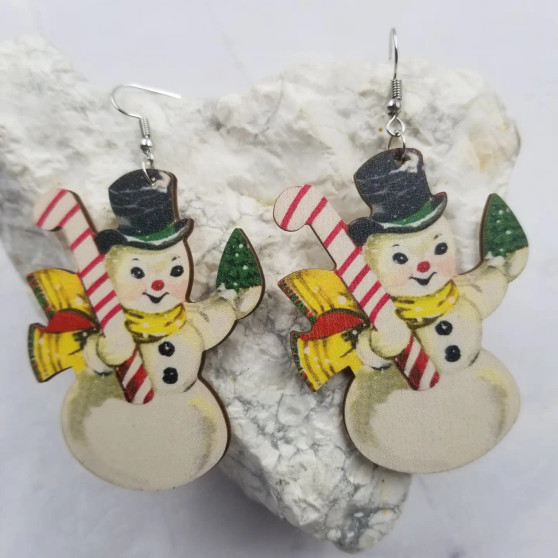 Snowman Earrings