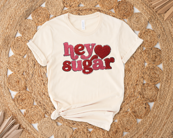 HEY SUGAR Chenille  Patch Shirt