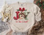 Textured yarn-style “JOY” design transfer with nativity scene