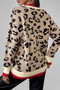 Leopard Print V-Neck Sweater