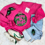 Merry & Bright Ornament Sequin Patch Sweatshirt