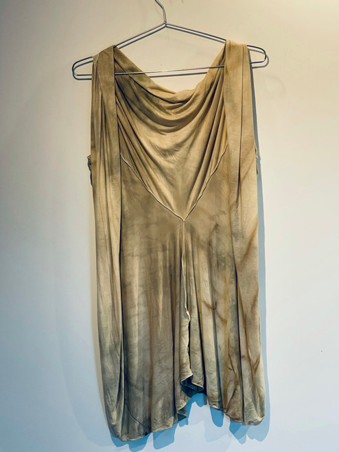 Jacket/tunic in cotton naturally dyed in sage