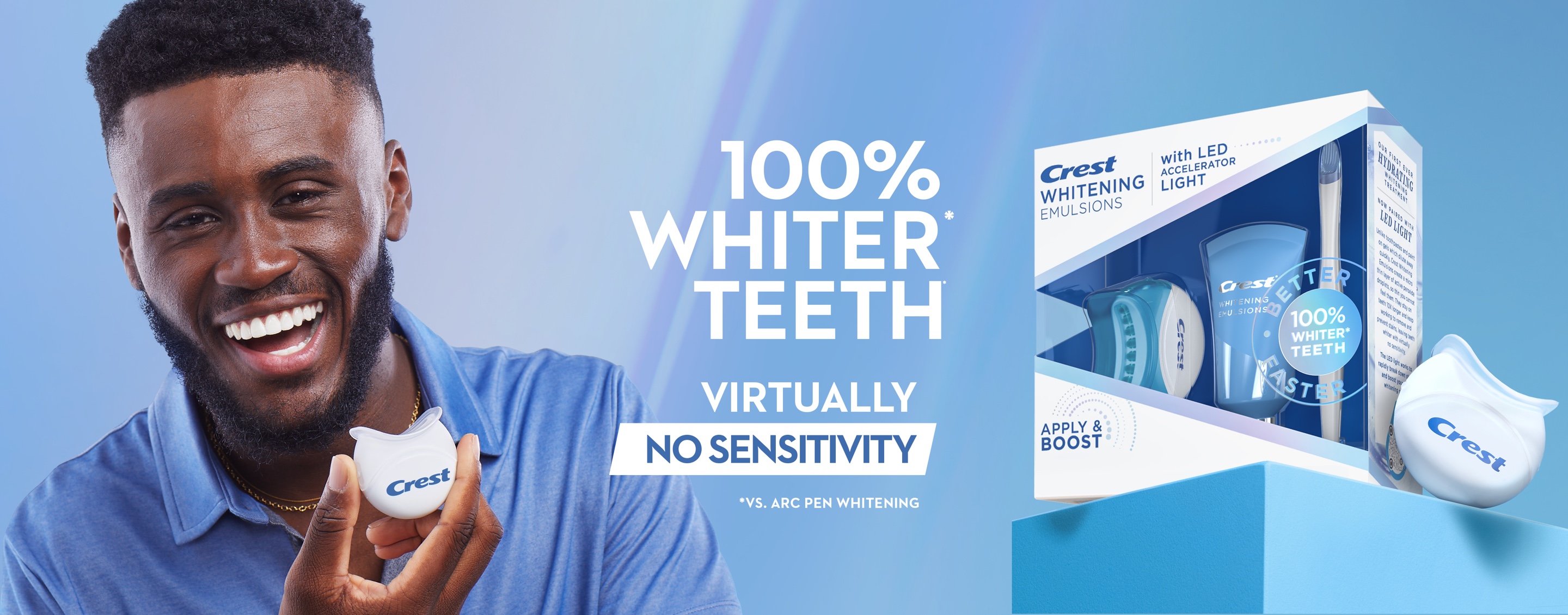 100% Whiter Teeth Virtually no sensitivity