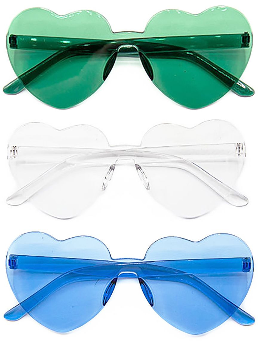 Set of 3 Stylish Colorful Modern Chic Plastic Frameless  display picture 3