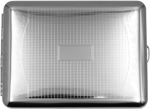Made in Germany Nickle Plated Cigarette Case (18 100s) with Elastic Bands (Grid  Engravable)