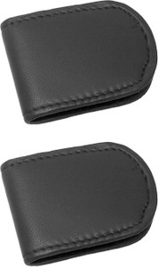 Smooth Finish | Set of 2  Genuine Cowhide Slim Leather Magnetic Money Clip | Made in India