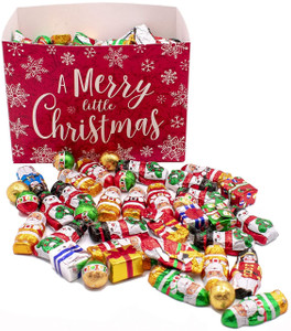 MADE IN USA Individually FoilWrapped Christmas Milk Chocolates (Assorted  2 lb) (Merry Little Christmas)