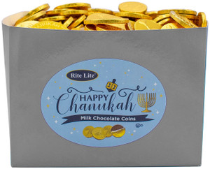 Individually FoilWrapped Hanukkah Chocolate Gelt  Milk Chocolate Coins OUCertified (2 lbs of Assorted Small & Large Coins)