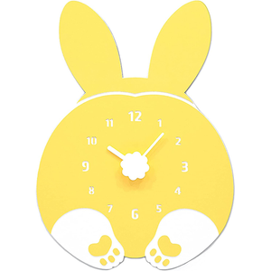 Modern Minimalist Silent Wall Clock Funny Animal Collection (Rabbit Butt)