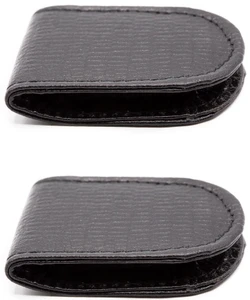 Snake Finish | Set of 2 Genuine Cowhide Slim Leather Magnetic Money Clip | Made in India