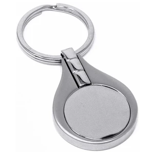 Silver Round Keychain
