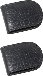 Crocodile Finish | Set of 2 Genuine Cowhide Slim Leather Magnetic Money Clip | Made in India