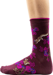 Made In Japan Pair of Women's Crew Gift Socks (Squirrel, US 57)