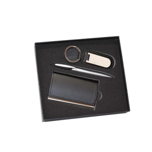 SET 3PCS CARDCASE KR & PEN Black