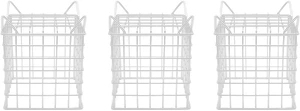 Set of 3 Square Metal Wire Coffee Pod Holder Baskets