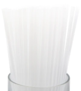 S7266 | Pack of 250 Unwrapped BPA-Free Plastic Slim Extra Long Drinking Straws | Made in USA