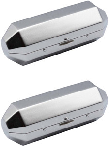 Set of 2 Capsule Shaped Lipstick Cases With Glass Mirror