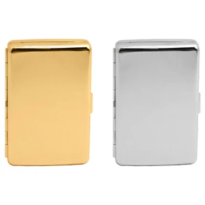 S4856 - Classic | Set of Two Metal-Plated 100mm Cigarette Case With Playing Card Insert