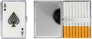 Playing Card Insert | Metal-Plated Ultra Compact 100mm Cigarette Case
