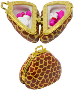 Crocodile | Set of 2 Ceramic Purse-Shaped Compact Pill Boxes With 1 Compartment