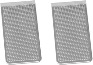 Pebble Grain | Set of 2 Chrome-Plated Stainless Steel Money Clips