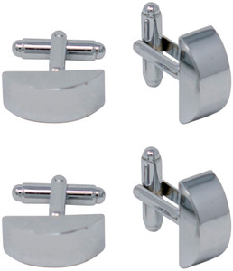 Anchor | Set of 2 Silver Stainless Steel Alloy Shirt Cufflinks