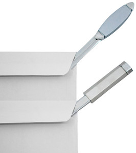 Silver Set 1 | Set of 2 Vintage Easyglide Letter Openers in Polished Finish