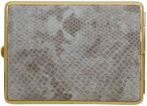 S8235 GREY - Grey Snake Leather German Cigarette Case