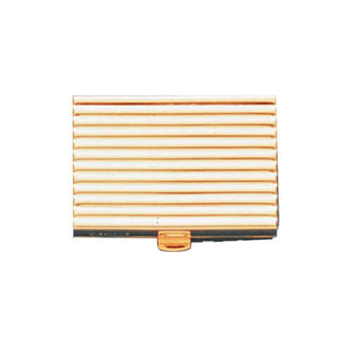 Gold rectangle Purse with Horizontal lines Portable Travel Pill Box Pillbox