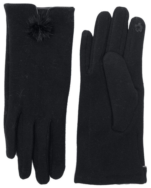 Unisex Winter Gloves Warm Cotton Lined Touch Screen Driving Gloves (Solid Black)