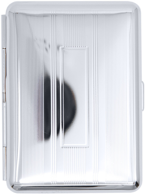 Silver Lines (14 Kings) MetalPlated Elastic Bands Cigarette Case & Stash Box