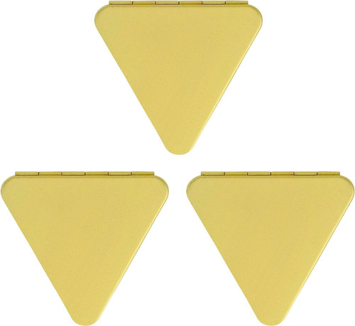 Set of 3 Double Sided Magnifying Triangle-Shaped Compact Mirrors