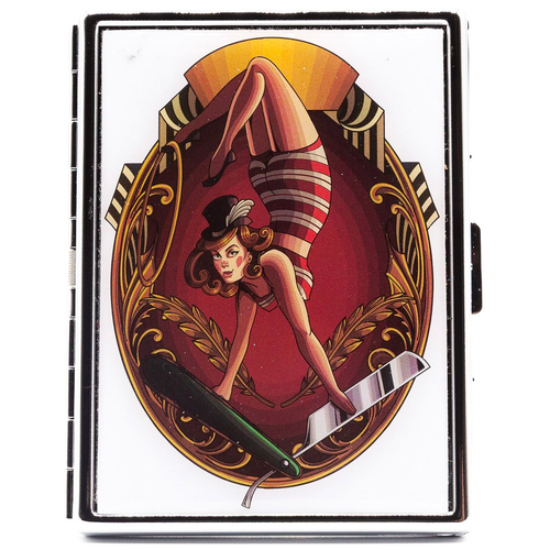 Vintage Acrobat Blade Compact (9 100s) MetalPlated Cigarette Case & Stash Box