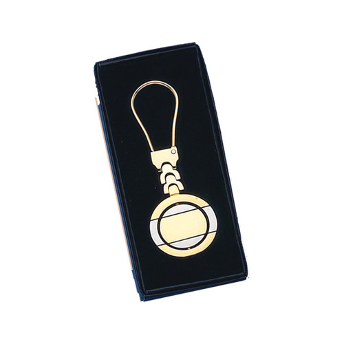 Gold & Silver Circle Shape Keychain 2