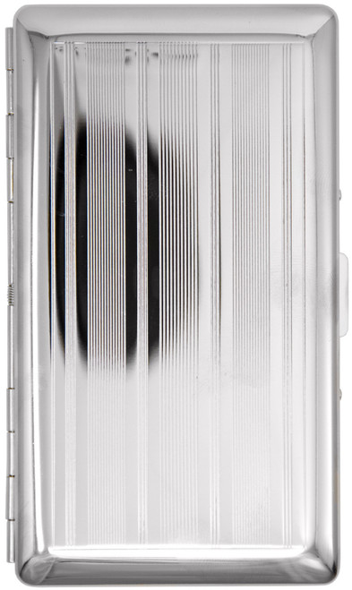 Silver Groove (Full Pack 120s) MetalPlated Cigarette Case & Stash Box