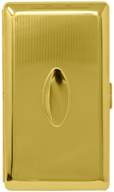 Gold Oval (Full Pack 120s) MetalPlated Cigarette Case & Stash Box