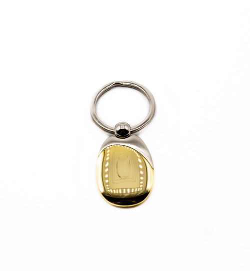 Gold and Silver Keychain (Crescent with Gold OVAL)