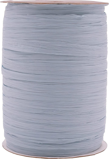 Matte Raffia Ribbon Roll 100 Yards for Kraft Packaging and Decoration (Light Blue)