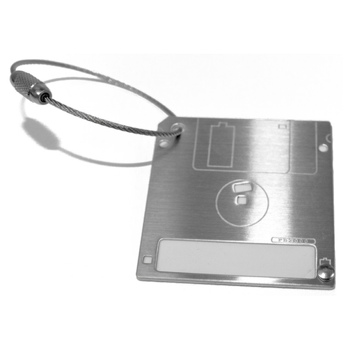 Metallic Floppy Disk Classic Luggage Bag Tags