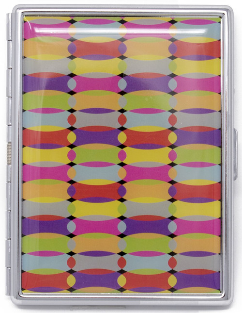 Rainbow Bend Compact (9 100s) MetalPlated Cigarette Case & Stash Box