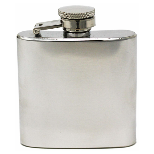 5 oz Brushed Steel Pocket Hip Alcohol Liquor Flask - Made from 304 (18/8) Food Grade Stainless Steel
