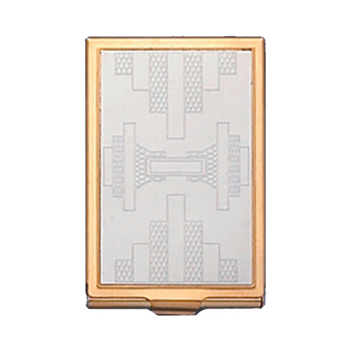 Gold Silver Classic Plate Slim Business Card Holder