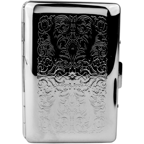 Slim Business/Credit Card Holder with Separation Tabs in Silver Rings Print