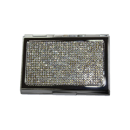 Crystal Slim Business Card Holder with Gems