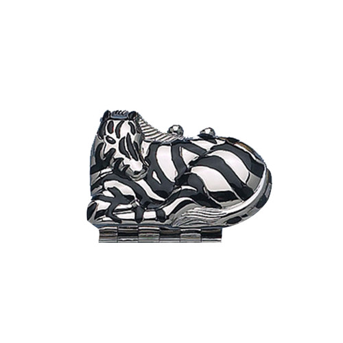 Silver Zebra Design Pocket Purse Portable Travel Pill Box (1 Large Compartment)